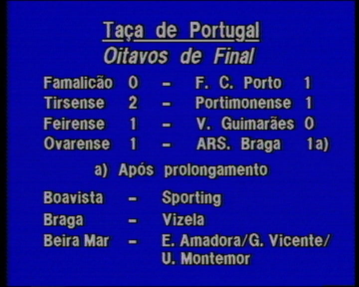 Futebol: balanço dos oitavos de final da Taça de Portugal