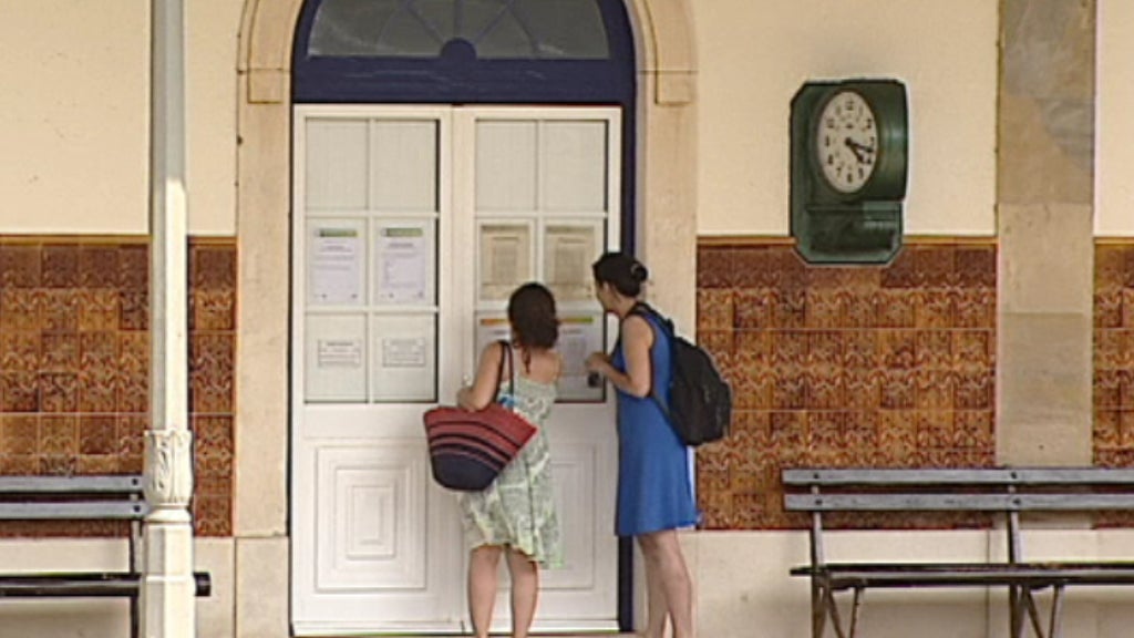 Protesto de utentes da Linha do Oeste