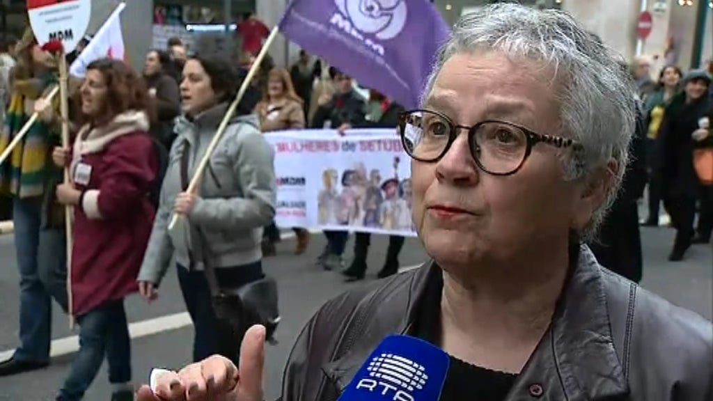 Manifestação pelos direitos das mulheres