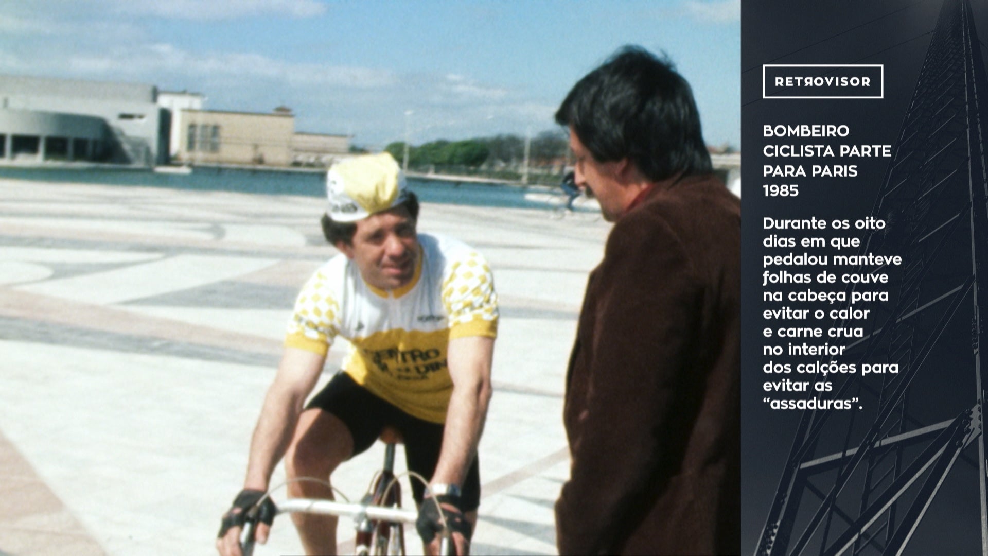 Bombeiro ciclista parte para Paris