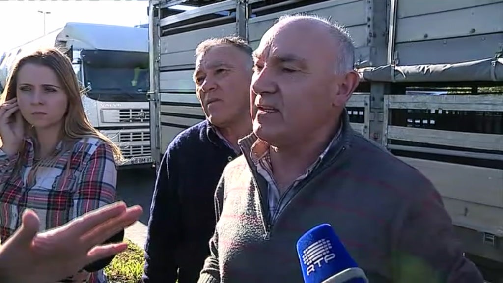 Protesto de suinicultores em Lisboa