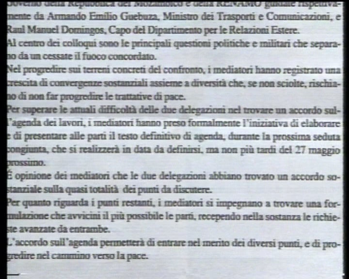 Negociações para a paz em Moçambique