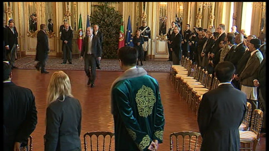 Corpo diplomático em Queluz