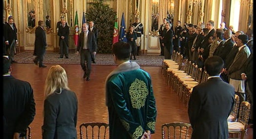 Corpo diplomático em Queluz