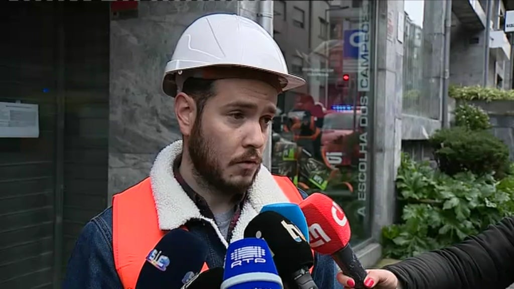 Queda de grua no Porto