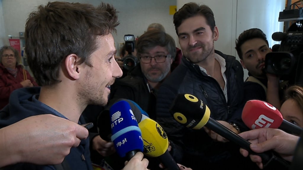 Chegada do piloto Filipe Albuquerque