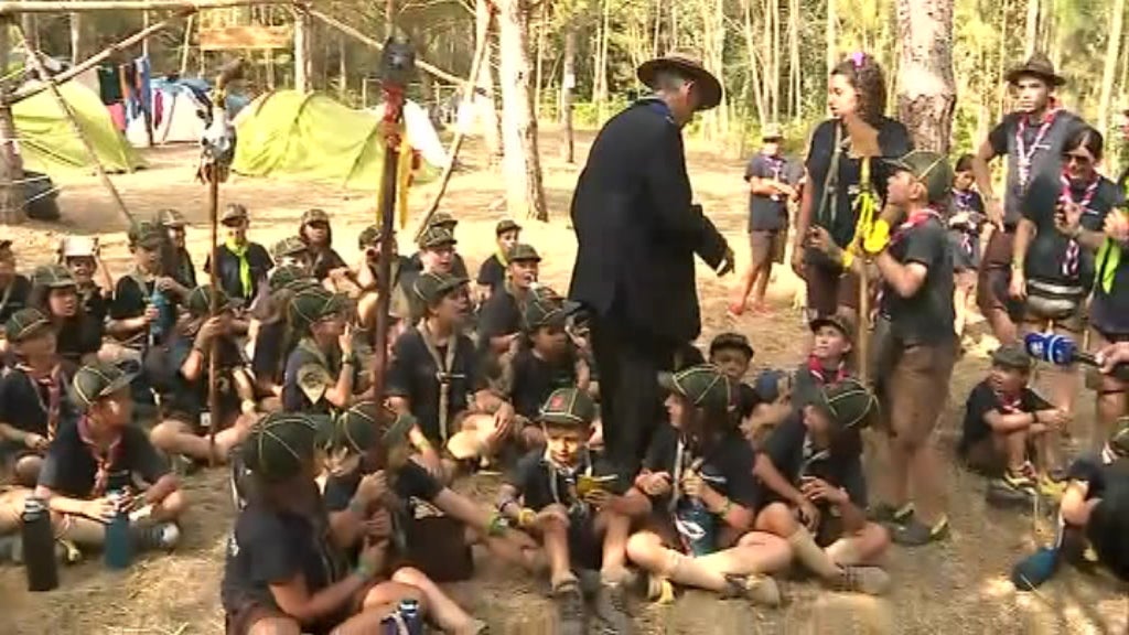 Marcelo Rebelo de Sousa visita escoteiros em Leiria