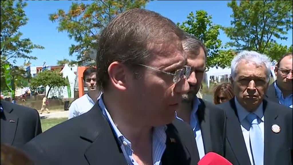 Pedro Passos Coelho na Feira  da Agrícola de Santarém