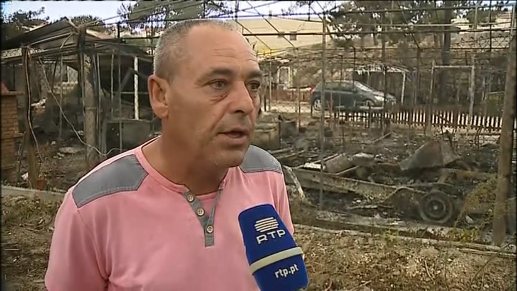 Incêndio florestal em Vieira de Leiria