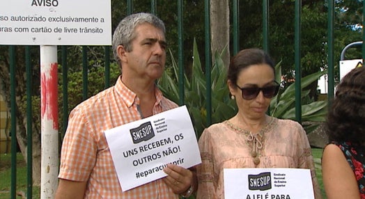 Manifestação de professores da Universidade dos Açores