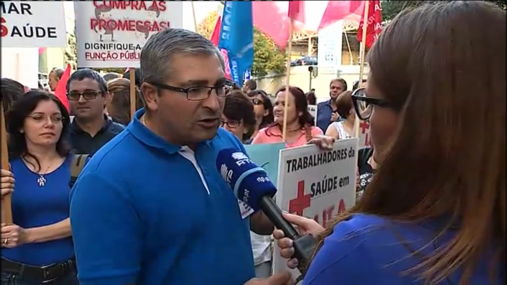 Manifestação dos auxiliares de saúde em Lisboa