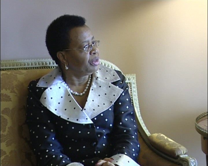 Graça Machel com Cavaco Silva e José Sócrates