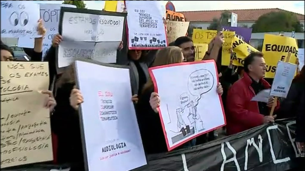 Protesto dos técnicos de diagnóstico e terapêutica em Évora