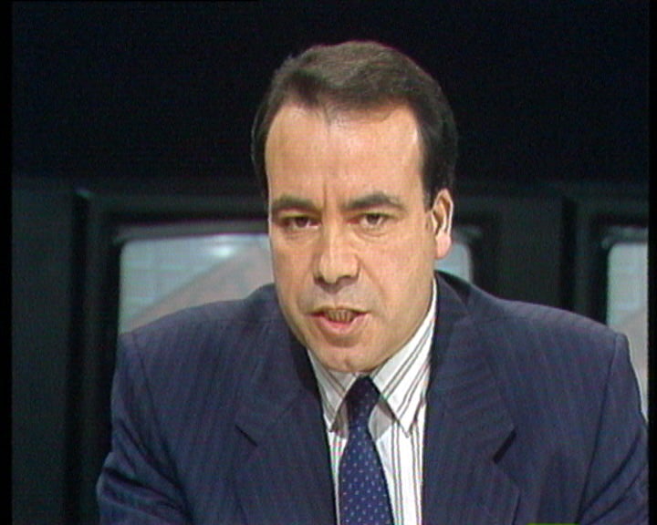 Debate em estúdio entre Torres Couto e Carvalho da Silva