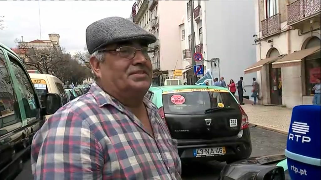 Protesto dos taxistas em Lisboa