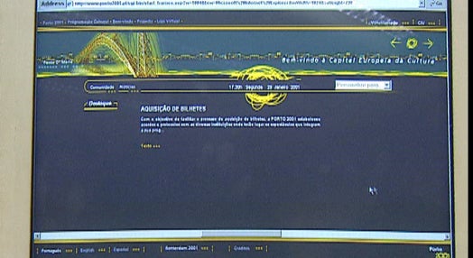 Reportagem sobre o site da Porto 2001