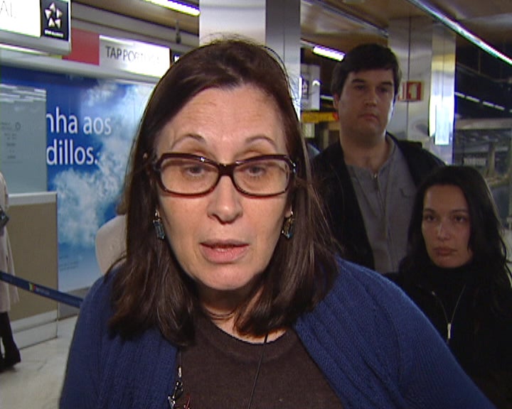 Passageiros da TAP em terra