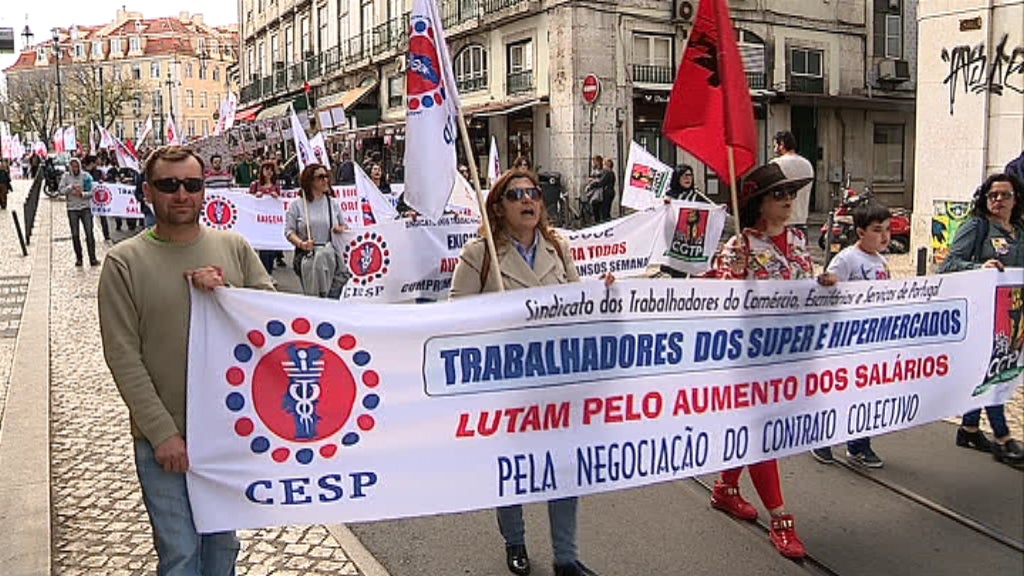 Manifestação de jovens trabalhadores