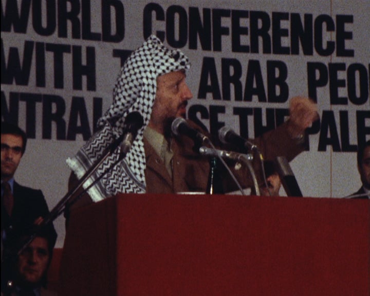 Comício de apoio à Organização para a Libertação da Palestina