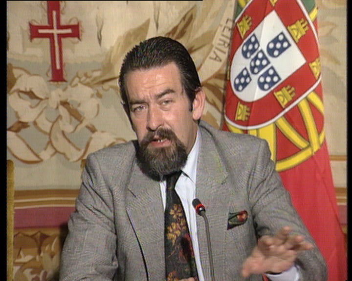 Conferência de imprensa de João de Deus Pinheiro