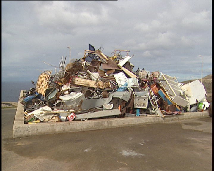 Recolha de lixo no Porto Santo