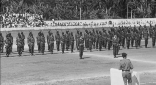 Cerimónia militar em São Tomé