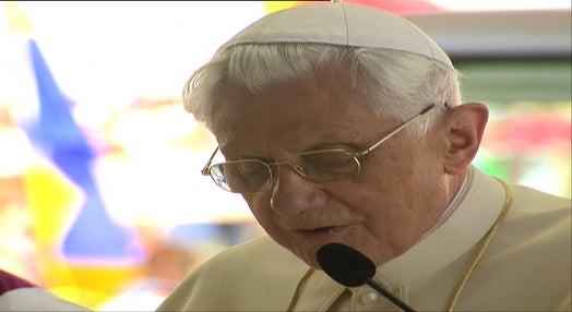 Papa Bento XVI na Capela das Aparições