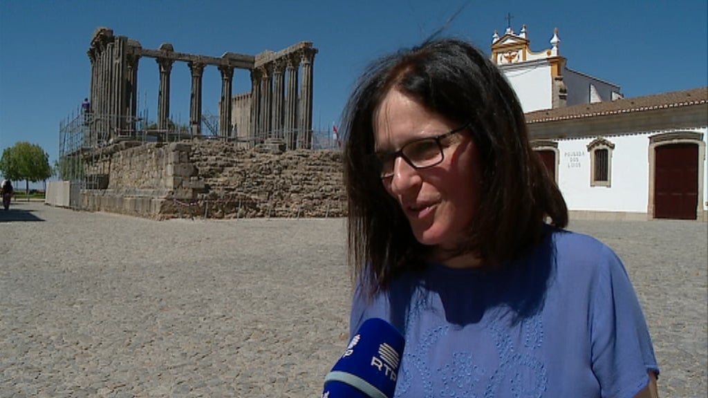 Obras de restauro no Templo de Diana