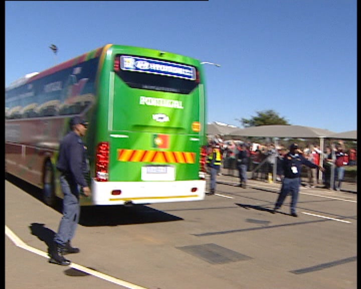 Chegada da Selecção Nacional de Futebol à África do Sul